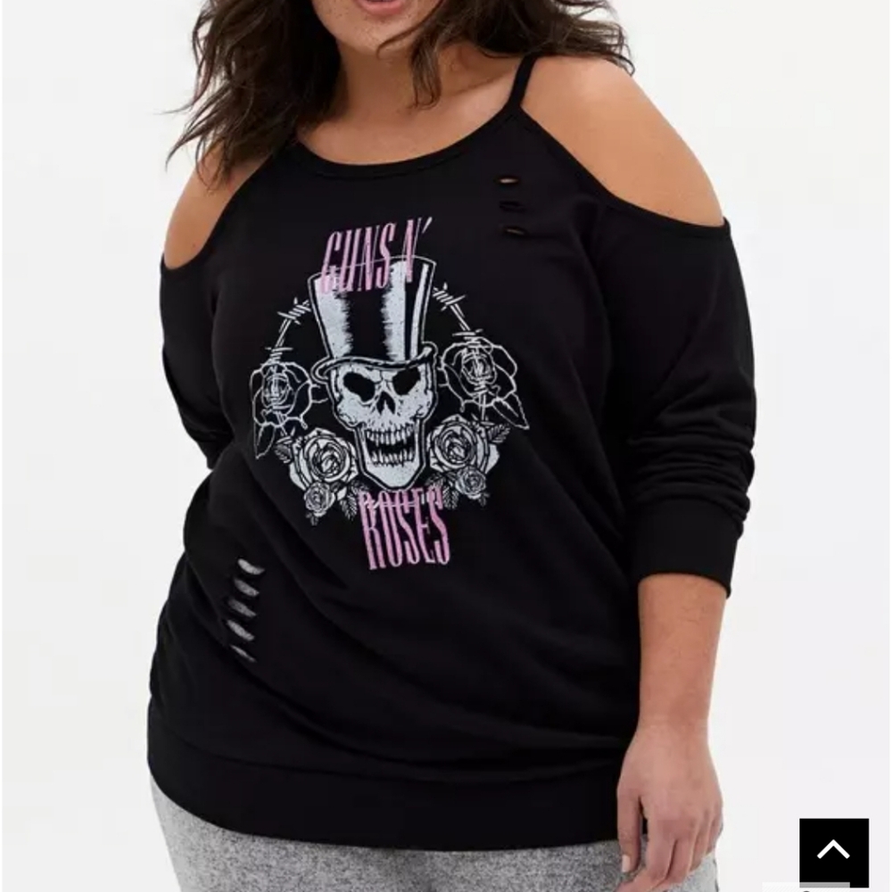 Women's Black Cold Shoulder Top